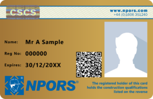 NPORS Supervisor Card